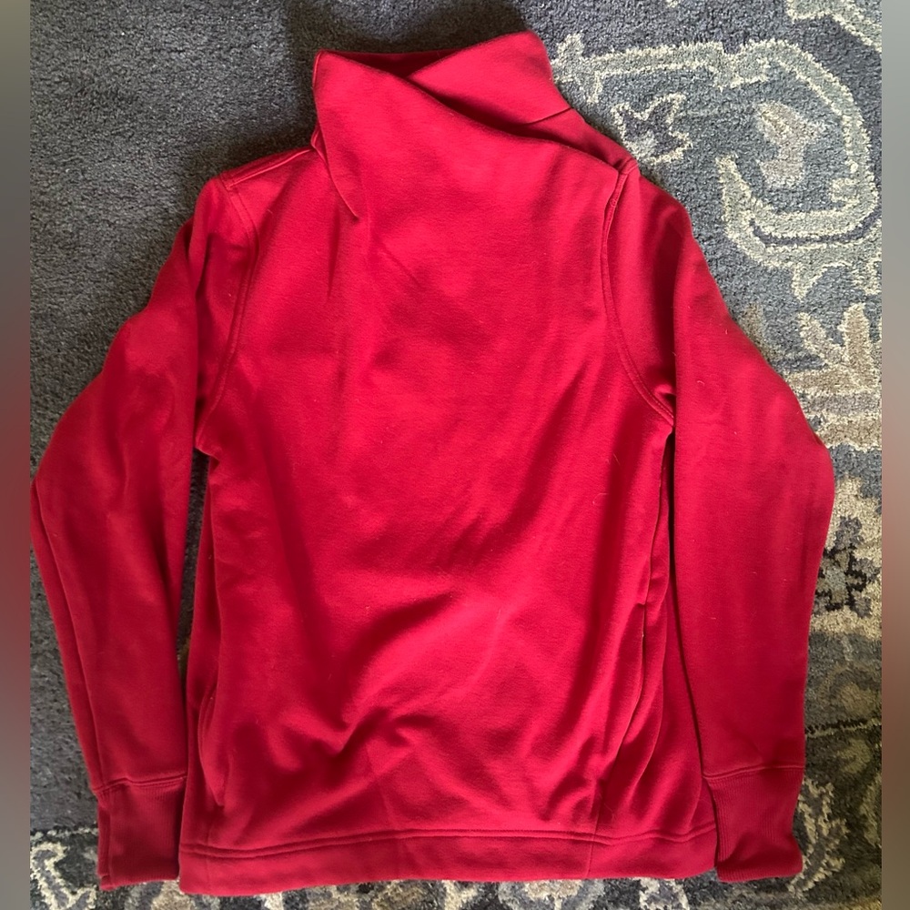 Cozy Karma Athleta Red Twist Neck Sweatshirt